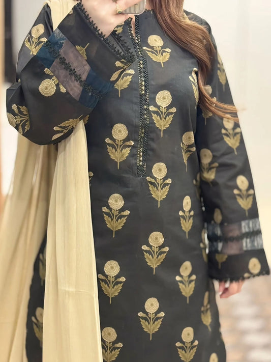 ডিজিটাল প্রিন্টেড থ্রি পিস